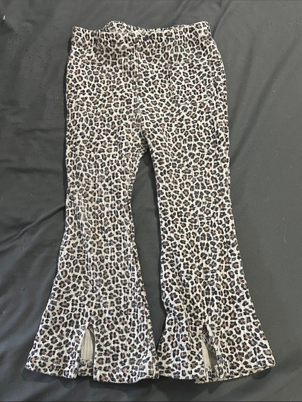 Jessica Simpson Girls Leopard Flare Leggings - Cream & Brown